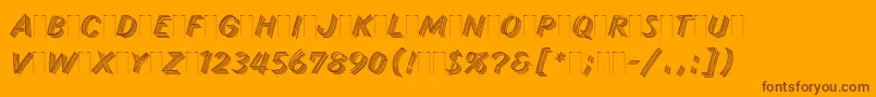 SkidRowPlain Font – Brown Fonts on Orange Background