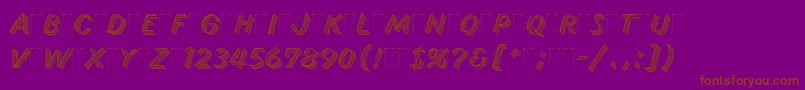 SkidRowPlain Font – Brown Fonts on Purple Background