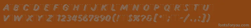 SkidRowPlain Font – Gray Fonts on Brown Background