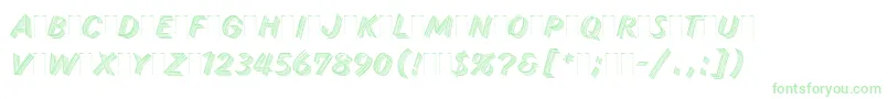 SkidRowPlain Font – Green Fonts on White Background