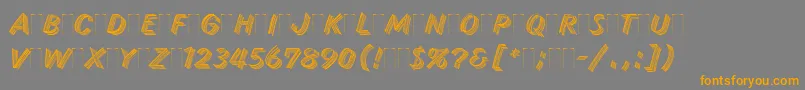 SkidRowPlain-Schriftart – Orangefarbene Schriften auf grauem Hintergrund