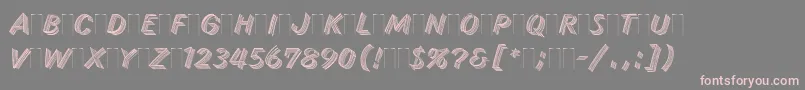 SkidRowPlain-Schriftart – Rosa Schriften auf grauem Hintergrund