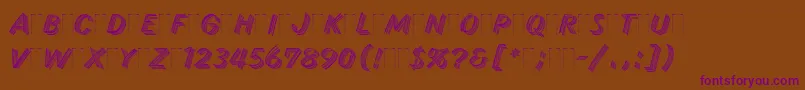 SkidRowPlain Font – Purple Fonts on Brown Background