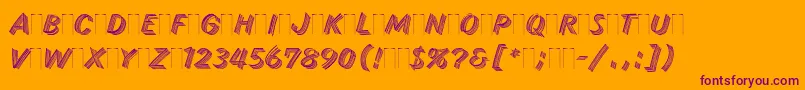 SkidRowPlain Font – Purple Fonts on Orange Background