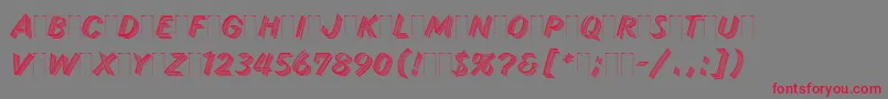 Fonte SkidRowPlain – fontes vermelhas em um fundo cinza