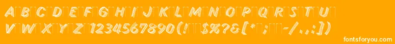 SkidRowPlain Font – White Fonts on Orange Background