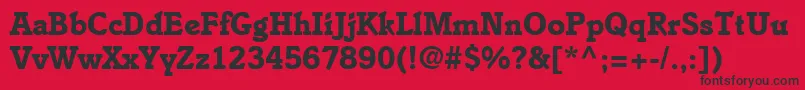 フォントEnsembleSsiBold – 赤い背景に黒い文字