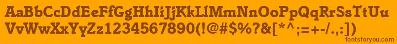 Police EnsembleSsiBold – polices brunes sur fond orange