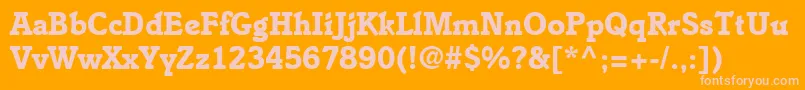 Police EnsembleSsiBold – polices roses sur fond orange