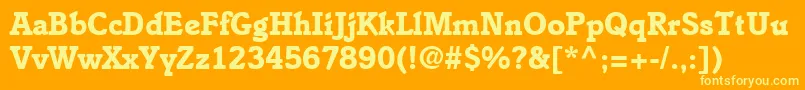 Подробнее о шрифте EnsembleSsiBold Шрифт EnsembleSsiBold – жёлтые шрифты на оранжевом фоне