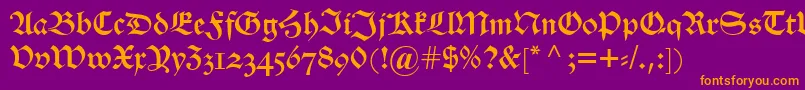 Alteschwabacherosf Font – Orange Fonts on Purple Background