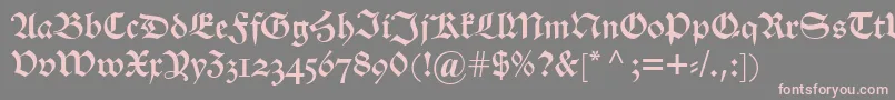 Alteschwabacherosf Font – Pink Fonts on Gray Background