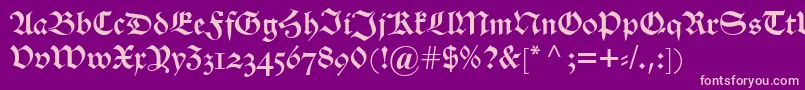 Alteschwabacherosf Font – Pink Fonts on Purple Background