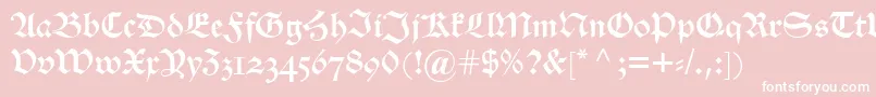 Alteschwabacherosf Font – White Fonts on Pink Background