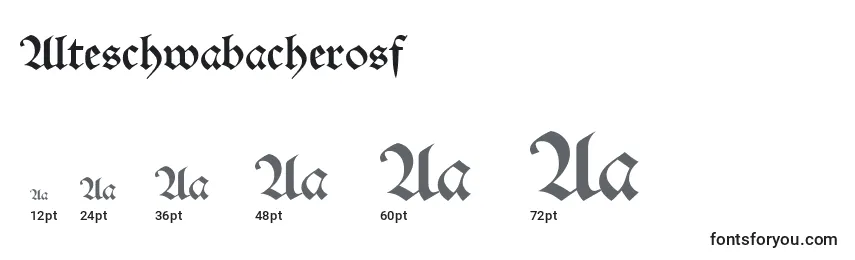 Размеры шрифта Alteschwabacherosf