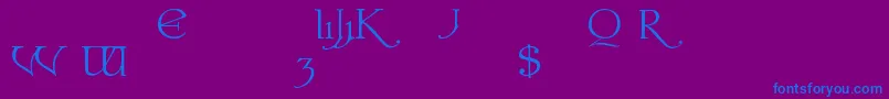 Colwella Font – Blue Fonts on Purple Background