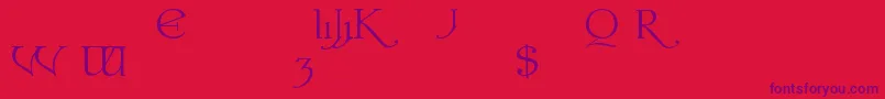 Colwella Font – Purple Fonts on Red Background