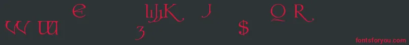 フォントColwella – 黒い背景に赤い文字