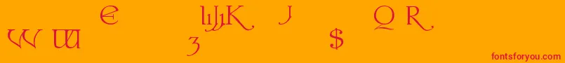 フォントColwella – オレンジの背景に赤い文字