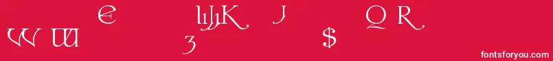 フォントColwella – 赤い背景に白い文字