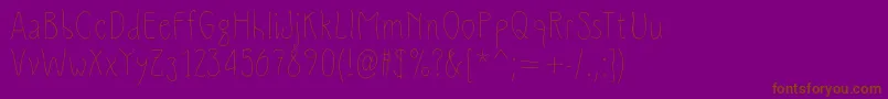 Slimamif Font – Brown Fonts on Purple Background