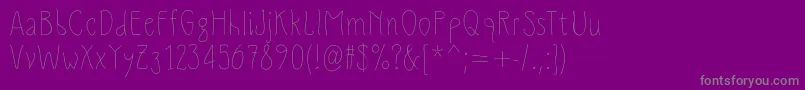 Slimamif Font – Gray Fonts on Purple Background