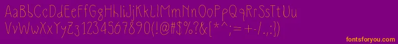 Slimamif Font – Orange Fonts on Purple Background