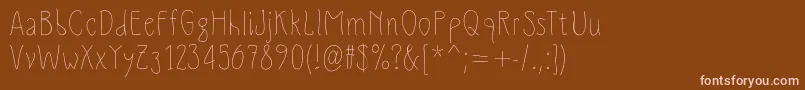 Шрифт Slimamif – розовые шрифты на коричневом фоне
