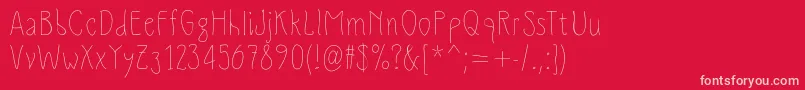 Slimamif Font – Pink Fonts on Red Background