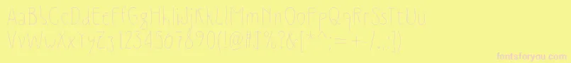 Slimamif Font – Pink Fonts on Yellow Background