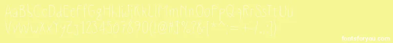 Slimamif Font – White Fonts on Yellow Background