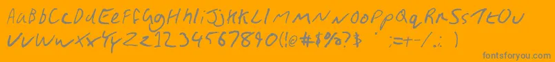 GimpScribble Font – Gray Fonts on Orange Background