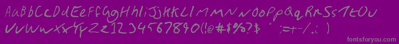 GimpScribble-Schriftart – Graue Schriften auf violettem Hintergrund