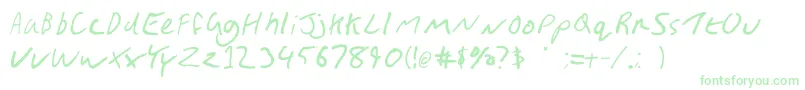 GimpScribble Font – Green Fonts on White Background