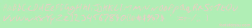 GimpScribble Font – Pink Fonts on Green Background