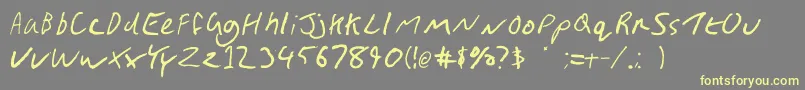 GimpScribble Font – Yellow Fonts on Gray Background