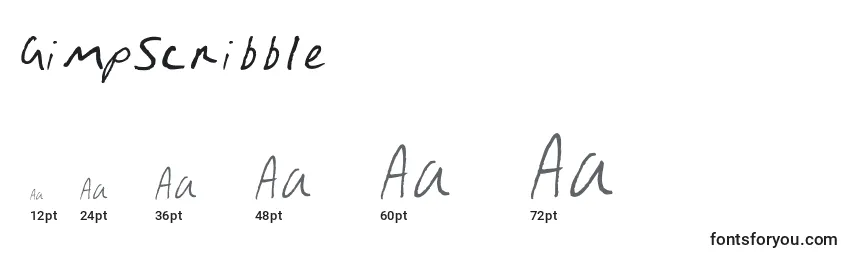 Размеры шрифта GimpScribble