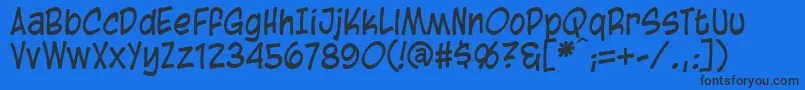 BlambotCasual Font – Black Fonts on Blue Background