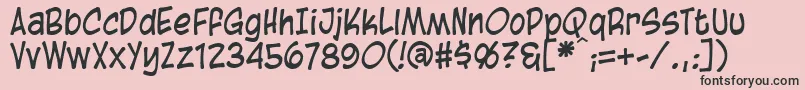 BlambotCasual Font – Black Fonts on Pink Background