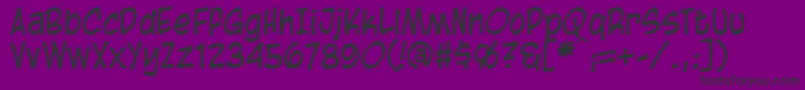 Fonte BlambotCasual – fontes pretas em um fundo violeta
