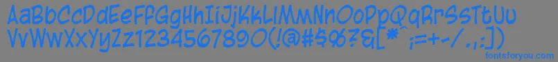 BlambotCasualフォントについての詳細 フォントBlambotCasual – 灰色の背景に青い文字