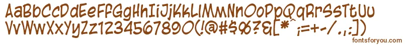 BlambotCasual Font – Brown Fonts on White Background