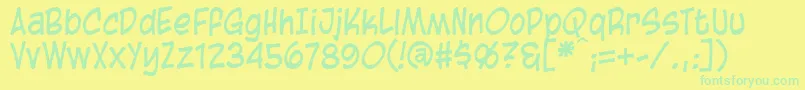 BlambotCasual-Schriftart – Grüne Schriften auf gelbem Hintergrund
