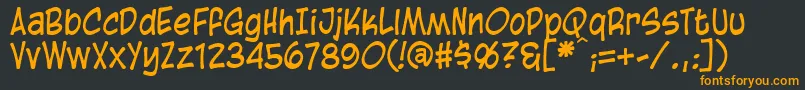 BlambotCasual Font – Orange Fonts on Black Background