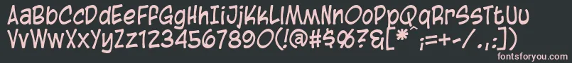 BlambotCasual Font – Pink Fonts on Black Background