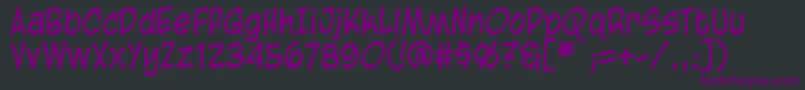 Шрифт BlambotCasual – фиолетовые шрифты на чёрном фоне