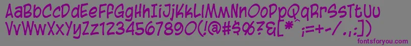 BlambotCasual Font – Purple Fonts on Gray Background