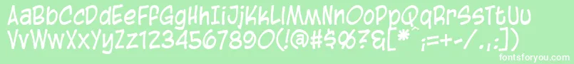 BlambotCasual Font – White Fonts on Green Background