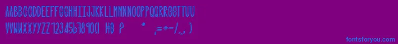 QuandTuNesPasLa Font – Blue Fonts on Purple Background