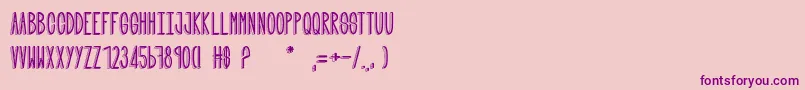 QuandTuNesPasLa Font – Purple Fonts on Pink Background